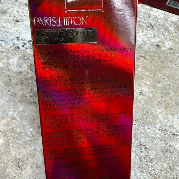 Lot of 3 Paris Hilton Lippy Love Matte Liquid Lipstick Lip Liner Kit New - Picture 5 of 9